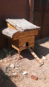 Gallinero con materiales reciclados - prueba superada!